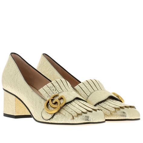 scarpe gucci tacco oro|Gucci.